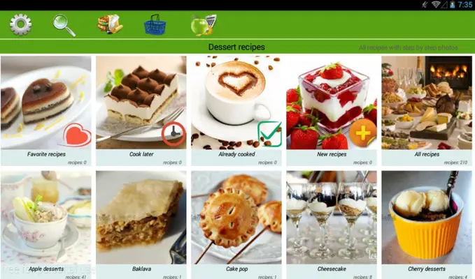 Dessert recipes android App screenshot 0